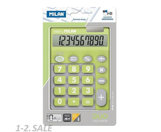 701352 - Калькулятор Milan 10-разряд, в чехле, двойное питание, салатов.150610TDGRBL арт. 973136 (3)