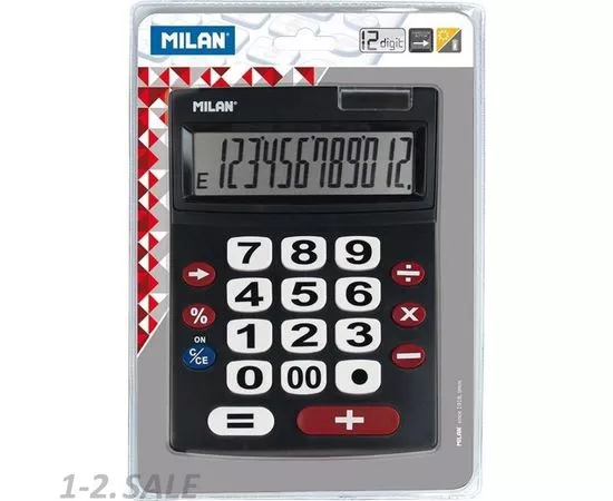 701354 - Калькулятор Milan настольный, 12-разряд, 2 батарейки ААА (151712BL) арт. 973144 (3)