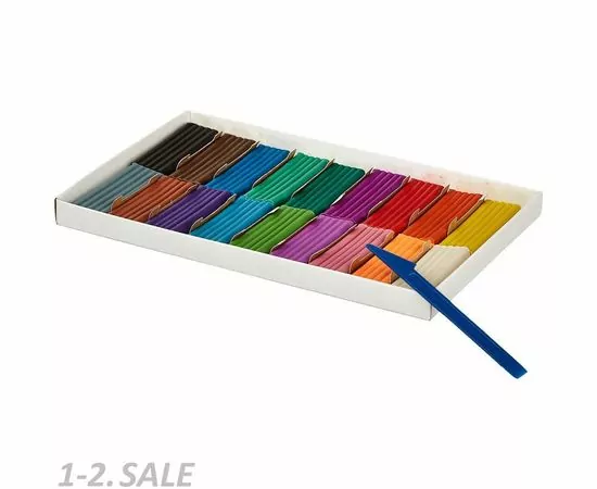 701490 - Пластилин №1 School Шустрики 18 цв 360 г, со стеком, картон 975125 (4)