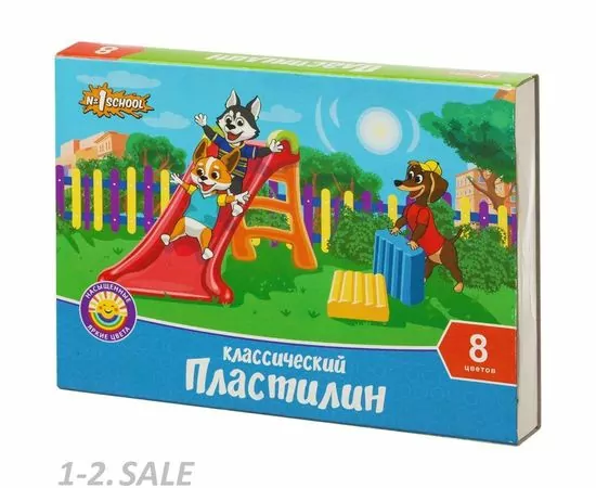 701492 - Пластилин №1 School Шустрики 8цв 160г 955334 (2)