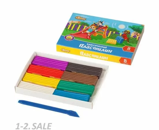 701492 - Пластилин №1 School Шустрики 8цв 160г 955334 (3)