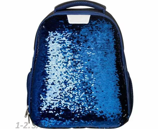 701615 - Ранец №1 School   Sparkle Blue, ортопед. Спинка, двусторонние пайетки 843408 (2)