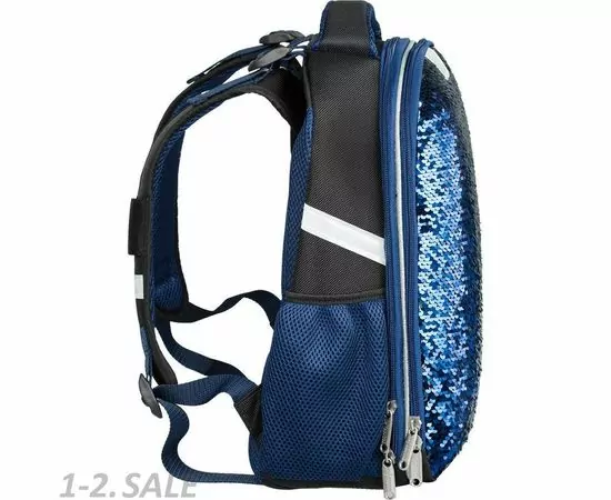 701615 - Ранец №1 School   Sparkle Blue, ортопед. Спинка, двусторонние пайетки 843408 (5)