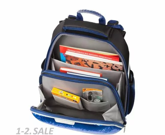 701615 - Ранец №1 School   Sparkle Blue, ортопед. Спинка, двусторонние пайетки 843408 (7)