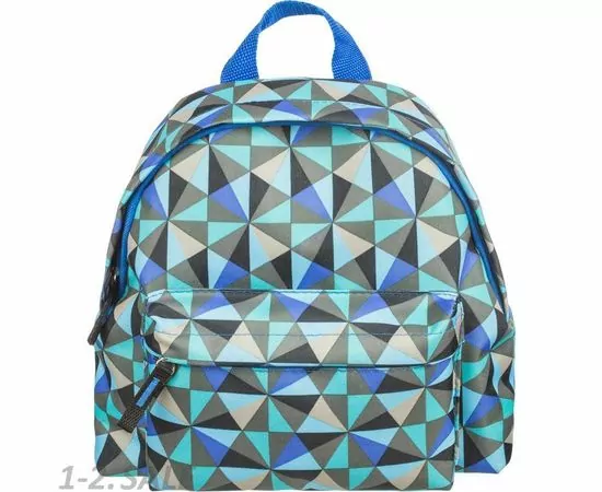 701626 - Рюкзак детский №1 School  Треугольники голуб. 843422 (2)