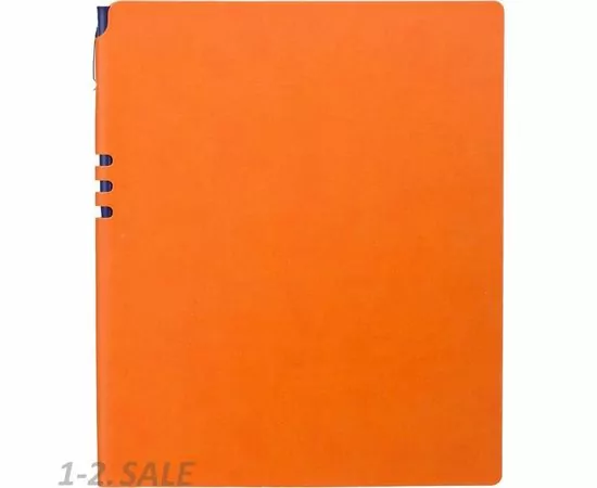 701730 - Бизнес-тетрадь Attache Light Book A4 96л,клетка,цв.срез, кожзам оранжевый 1001817 (2)