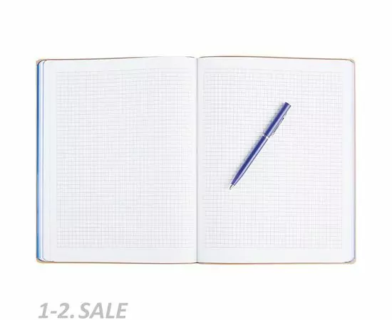 701730 - Бизнес-тетрадь Attache Light Book A4 96л,клетка,цв.срез, кожзам оранжевый 1001817 (3)