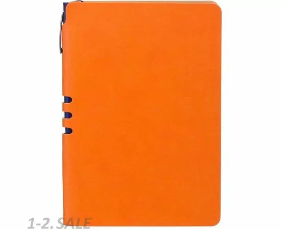 701733 - Бизнес-тетрадь Attache Light Book A5 112л,линия,цв.срез, кожзам оранжевый 1001831 (2)
