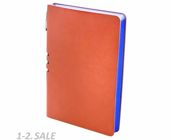 701733 - Бизнес-тетрадь Attache Light Book A5 112л,линия,цв.срез, кожзам оранжевый 1001831 (4)