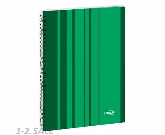 701745 - Бизнес-тетрадь Аttache Сoncept А4/120л,тв. переплет на спирали,кл,зелен. 600412 (4)