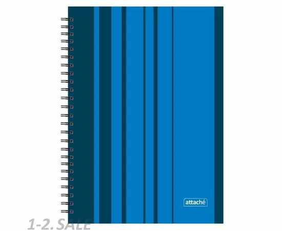 701746 - Бизнес-тетрадь Аttache Сoncept А4/120л,тв. переплет на спирали,кл,синий 600411 (2)