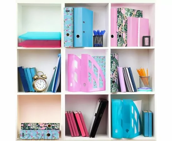 701968 - Папка регистратор Attache Selection Flamingo aqua лам.карт,75мм 845458 (4)