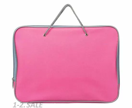 701983 - Папка на молнии с ручками офисн. А4 Attache F.L.розовый, нейлон 739832 (2)