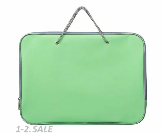 701984 - Папка на молнии с ручками офисн. А4 Attache F.L.салатовый, нейлон 739833 (2)