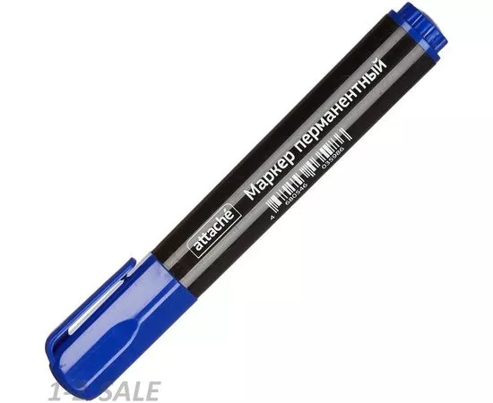 702069 - Маркер перманентный Attache синий 1,5-3 мм скошенный наконечник 916460 (3)