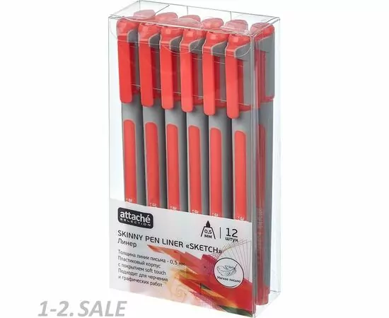 702090 - Линер Attache Selection корпус soft touch 0,5мм красный 737246 (6)