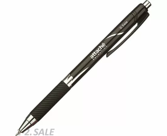 702146 - Ручка шарик. Attache Sellection Megaoffice 0,7мм черн, масл. чернила,авт 803425 (2)