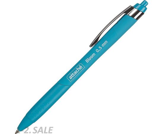 702147 - Ручка шарик. Attache soft touch, автомат, корп в асс., синий 0,5мм 737066 (5)