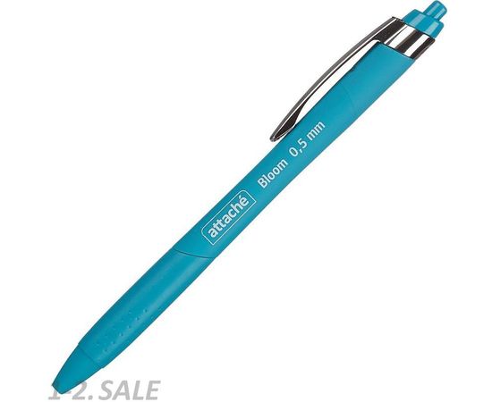 702147 - Ручка шарик. Attache soft touch, автомат, корп в асс., синий 0,5мм 737066 (6)
