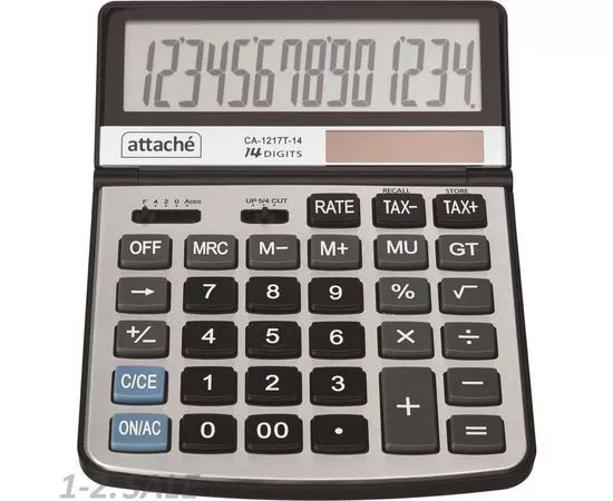 702201 - Калькулятор настольный Attache CA-1217T 14 раз. SET, TAX  регул.угол накл. 689479 (3)