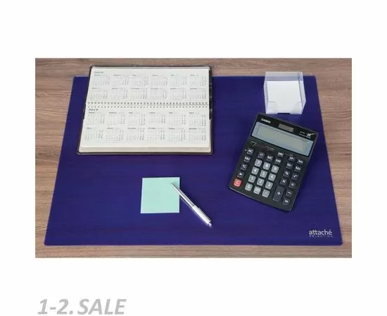 702245 - Коврик на стол Attache Selection 47,5x66см, прозрачный синий, 2808-501 702961 (2)