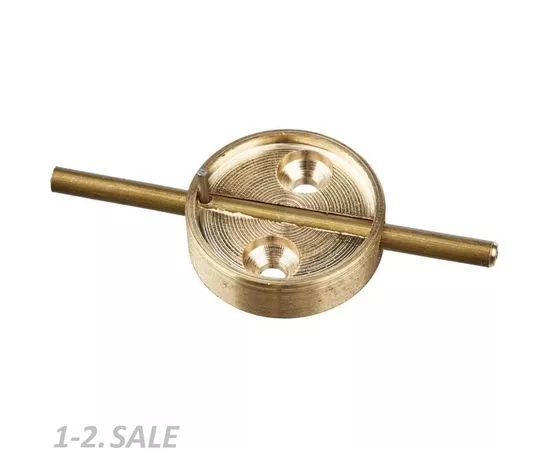 57426 - Банковское оборуд-ие Плашка металл. с штоком, диаметр 29мм, латунь 96529 (4)
