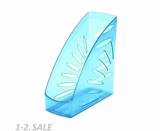 702284 - Вертикальный накопитель Attache Selection 110мм Flamingo прозрачно-голубой 877390 (2)