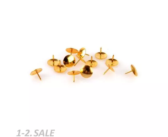 702402 - Кнопки Attache канцелярские металлические золотые 100 штук в уп., карт.уп 867781 (2)