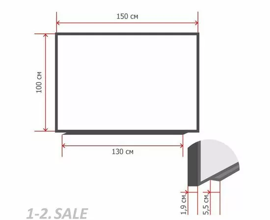 702461 - Доска магнитно-меловая 1-эл.100x150 см черный 827604 (3)