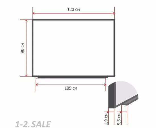 702463 - Доска магнитно-меловая 1-эл.90x120 см черный 827603 (3)