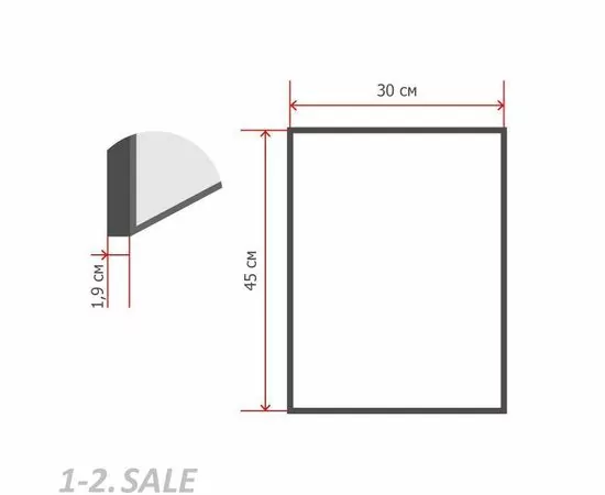 702473 - Доска 30х45 LOFT HDF ал.черн.рама Attache 827468 (3)