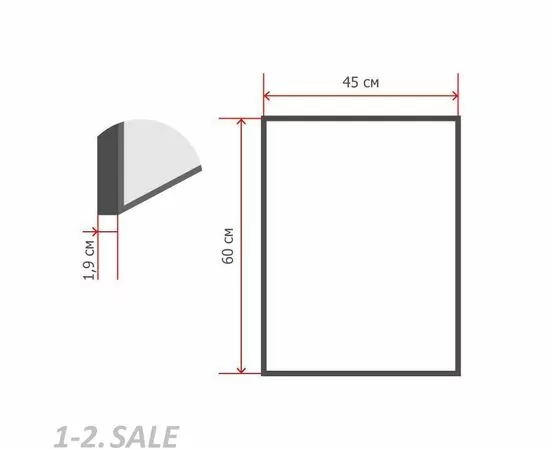 702474 - Доска 60х45 LOFT HDF ал.черн.рама Attache 827469 (3)