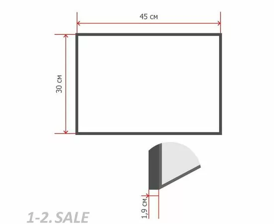 702483 - Доска пробковая 30х45 металл. рама 657117 (3)