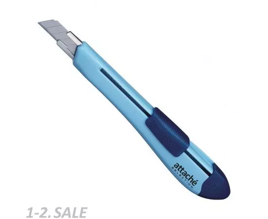 702608 - Нож канцелярский 9 мм Attache Selection Jolly, цвет синий 827016 (2)