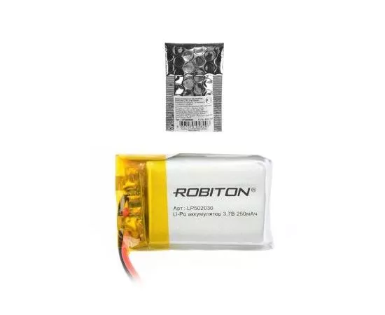 579456 - Ак-р Robiton LP502030-PCM 250mAh 3.7V Li-Pol с защитой (1)