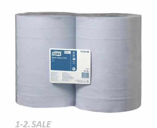 752410 - Бумага протирочная Tork W1 2 сл.1000лx2рул/уп голубая 128408 351978 (2)