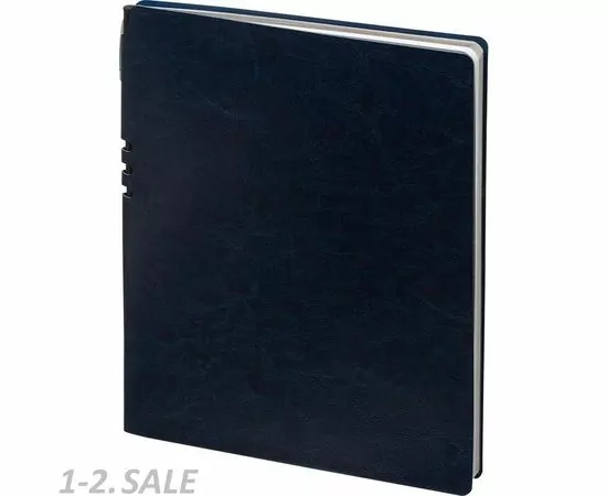 752665 - Бизнес-тетрадь Attache Light Book А4 96л,клетка,цв.срез, кожзам темно-синий 1001819 (2)