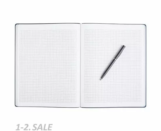 752665 - Бизнес-тетрадь Attache Light Book А4 96л,клетка,цв.срез, кожзам темно-синий 1001819 (3)