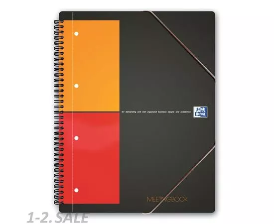 752721 - Бизнес-тетрадь OXFORD MEETINGBOOK А4+ 80л кл. папка 3кл,сп,пл.обл.100100362 740161 (2)