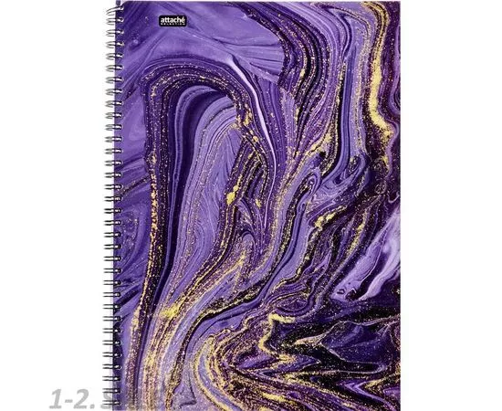 752765 - Бизнес-тетрадь А4,96л,кл,греб,ламин.обл. Attache Selection Fluid Фиолетовый 1061715 (2)