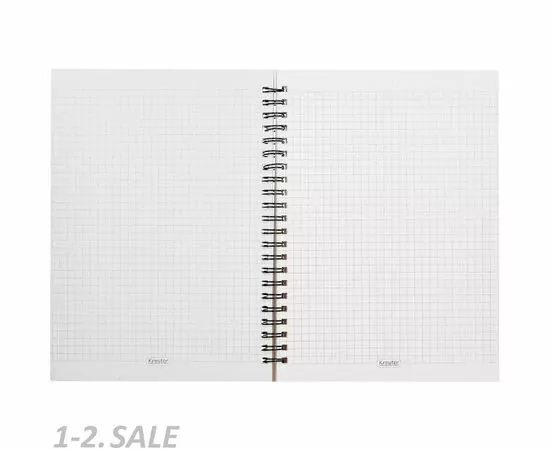 752816 - Бизнес-тетрадь А5,60л,145х206,клетка,греб,серый блок 80гр Серия Офис 00061 1100012 (3)