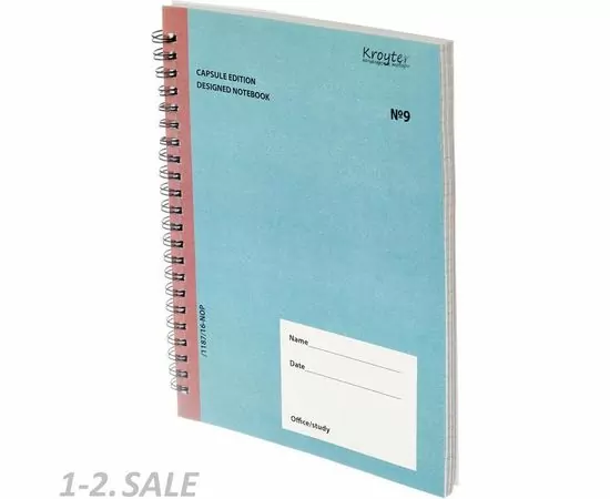 752816 - Бизнес-тетрадь А5,60л,145х206,клетка,греб,серый блок 80гр Серия Офис 00061 1100012 (4)