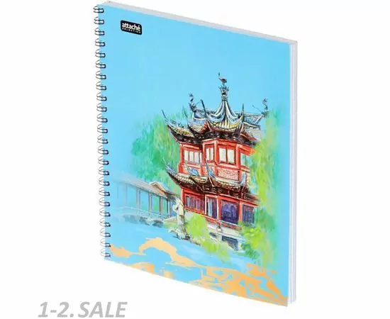 752823 - Бизнес-тетрадь А5,96л,кл,греб,ламин.обл. Attache Selection Travel China 1061702 (4)