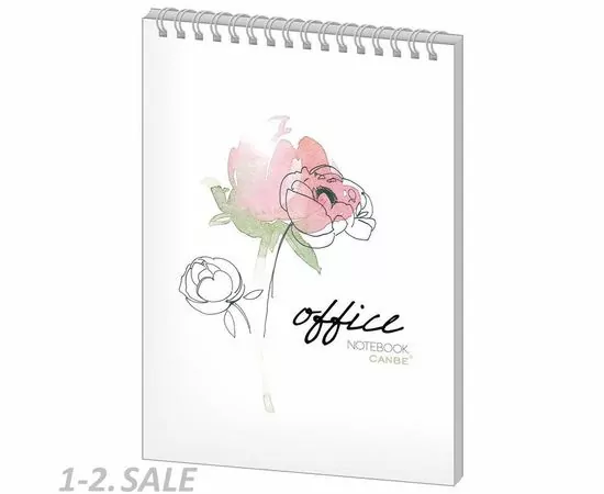 752842 - Блокнот 40л,кл,А5,Office Flowers,спир,глян.лам(NBА5-40OF) 498452 (3)