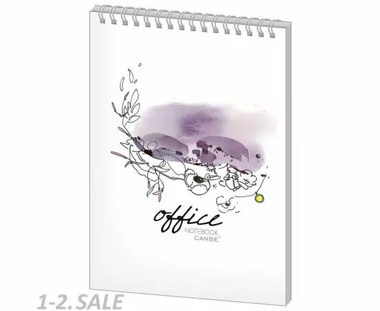 752842 - Блокнот 40л,кл,А5,Office Flowers,спир,глян.лам(NBА5-40OF) 498452 (5)