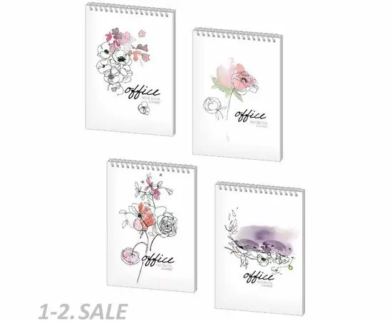 752842 - Блокнот 40л,кл,А5,Office Flowers,спир,глян.лам(NBА5-40OF) 498452 (7)
