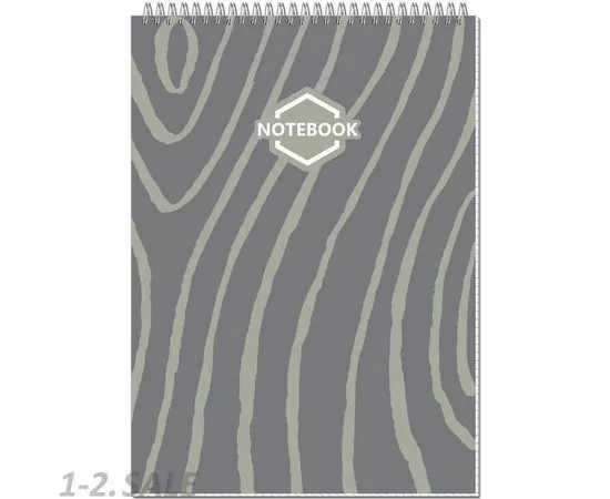 752878 - Блокнот А4,40л,клетка,метал.гребень,цв.обложка Стильный Офис 2932 1021601 (2)