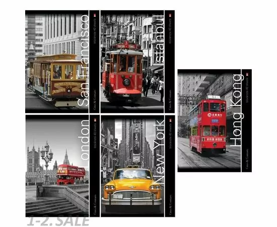 752947 - Блокнот ГОРОДА А6 40л на гребне в ассорт 3-40-081 Д 389632 (8)