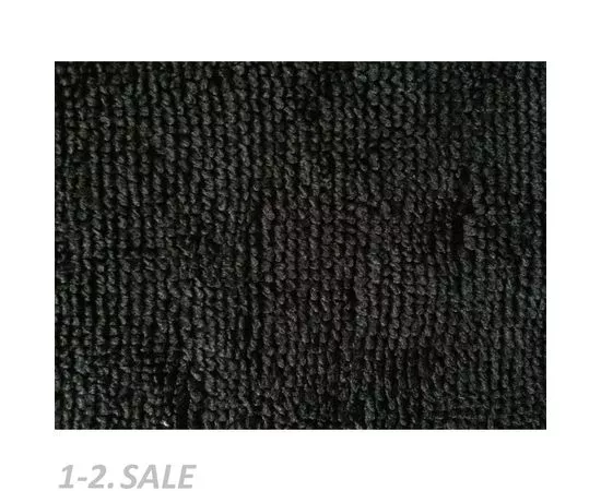 753060 - Салфетка для маркерных досок микрофибра чёрная с синим краем 30х30 см пакет 1092689 (3)