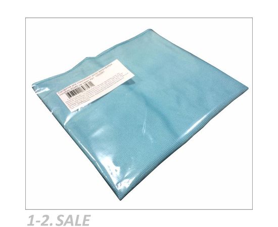 753062 - Салфетка для стеклянных досок микрофибра голубая 40х40 см пакет 1092881 (4)